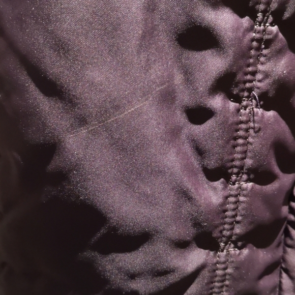 Beautiful aubergine winter jacket with fur details - Picture 16 of 16